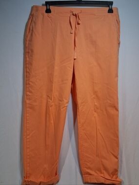 Women's Orange Drawstring Jogger Pants